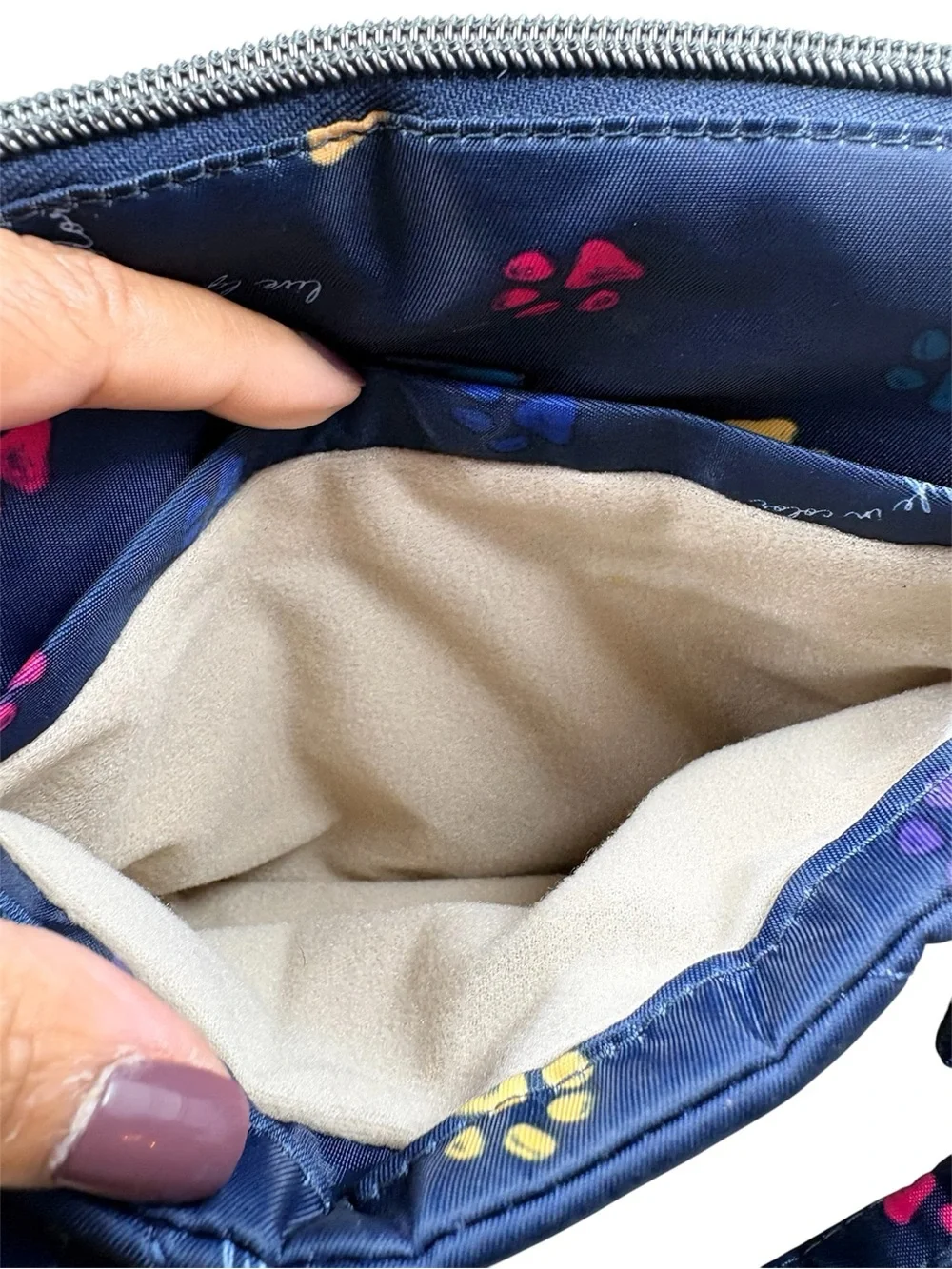 Lug Dory Mini Crossbody Bag Navy Paws Unisex Compact Travel Pouch Stylish NWOT